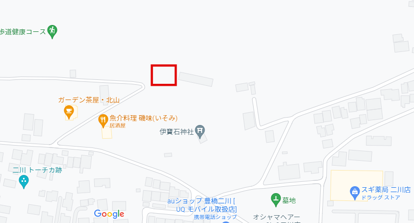 松明峠駐車場の地図