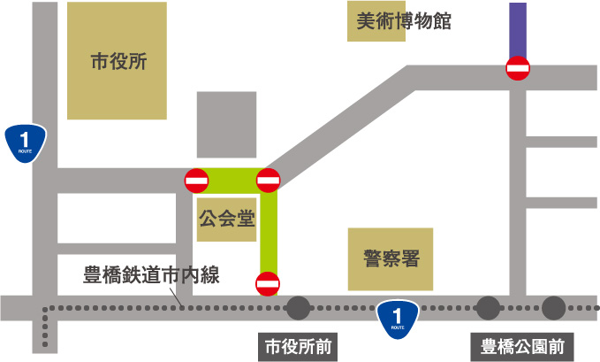 2025豊橋祭り交通規制案内_豊橋公園エリア