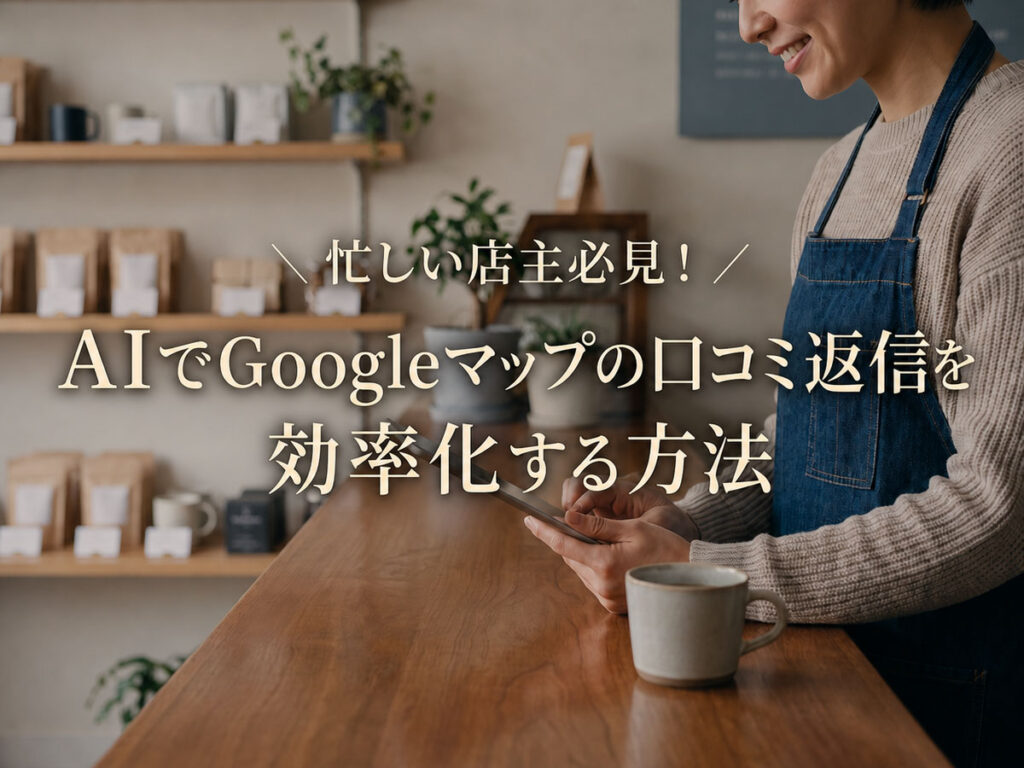 AIでGoogleマップの口コミ返信