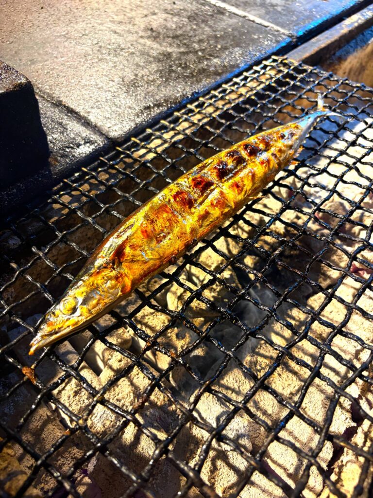 だいだいやさんまの炭火焼き